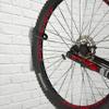 Relaxdays Bike Rack, Wall Mount, Set of 2, Bicycle Bracket for up to 25 kg, Vertical Suspension, Garage, Steel, Silver, 26 x 11 x 14 cm view 3