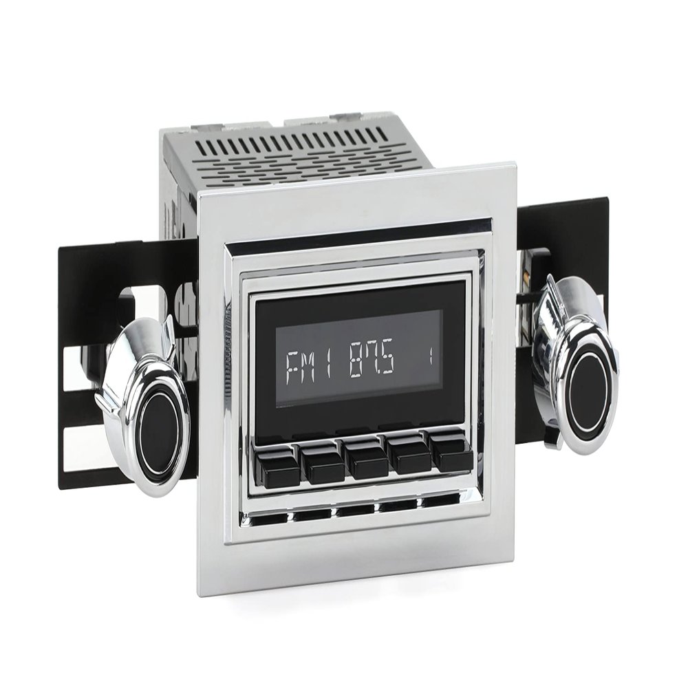 RetroRadio Compatible with 1974-80 Lincoln Continental Features Include Bluetooth, USB, AM/FM HCB-M2-121-55P-75PL2