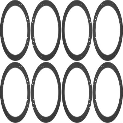 10" Subwoofer Speaker Spacers Depth Extender Extending Rings - 1" thick - ID: 9 1/8" OD: 10 7/8" - 4 Pair - SSK10XXK - Stackable - Perfect For Framing Fiberglass Enclosures