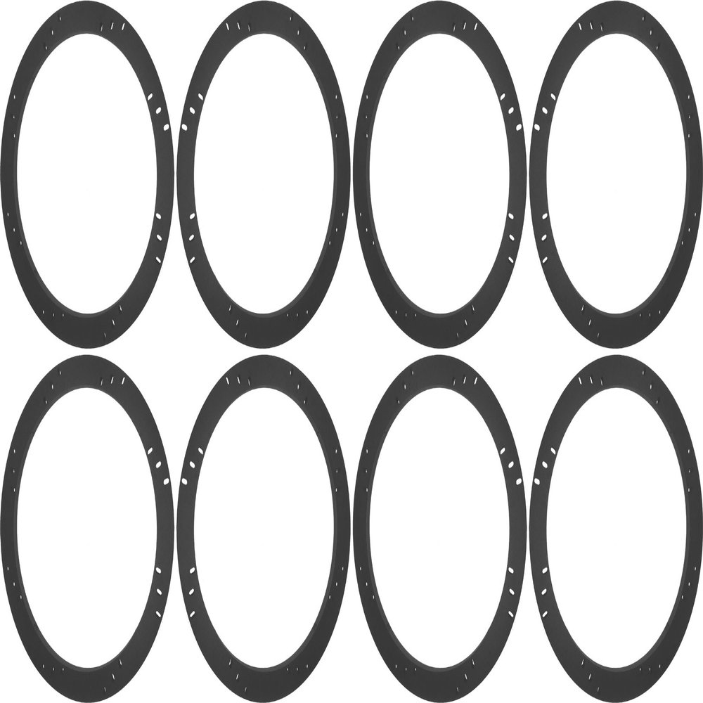 10" Subwoofer Speaker Spacers Depth Extender Extending Rings - 1" thick - ID: 9 1/8" OD: 10 7/8" - 4 Pair - SSK10XXK - Stackable - Perfect For Framing Fiberglass Enclosures