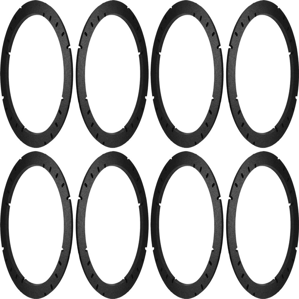 5.25" 5 1/4" Speaker Spacers Depth Extender Extending Rings - 1" thick - ID: 4 3/4" OD: 5 3/4" - 4 Pair - SSK525K - Stackable - Perfect For Framing Fiberglass Enclosures