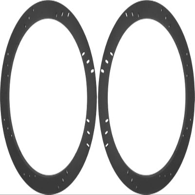 12" Subwoofer Speaker Spacer Depth Extender Extending Ring - 1" thick - ID: 11 1/8" OD: 12 7/8" - 1 Pair - SSK12XXK - Stackable - Perfect For Framing Fiberglass Enclosures