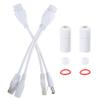 Leapiture POE Adapter Cable, 2pcs 12V DC watertightness POE Splitter Non Standard POE Injector Cable Ethernet Power Adapter Kitgoodfor DIY Network Installations(White) view 1