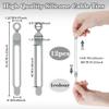 12Pcs Grey Silicone Cable Ties, Grey Cord Strap, Silicone Cable Straps, Rubber Cable Ties, Charger Computer Headphone Mouse Cord Ties for Office Home Kitchen School Travel Organization view 2