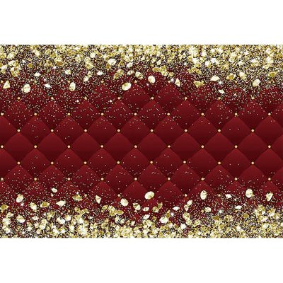 Renaiss 12x10ft Gold and Red Royal Theme Backdrop Prince Princess Birthday Baby Shower Photography Background Glittering Golden Diamonds Bridal Shower Wedding Newborn Party Decors Photo Booth Props