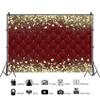 Renaiss 12x10ft Gold and Red Royal Theme Backdrop Prince Princess Birthday Baby Shower Photography Background Glittering Golden Diamonds Bridal Shower Wedding Newborn Party Decors Photo Booth Props view 3