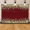 Renaiss 12x10ft Gold and Red Royal Theme Backdrop Prince Princess Birthday Baby Shower Photography Background Glittering Golden Diamonds Bridal Shower Wedding Newborn Party Decors Photo Booth Props view 4