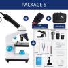 Lab Microscope Slides Microscope 13PCS Accessories Electronic Eyepiece Monocular Zoom 2000x Microscope Parts (Color : Package 5) view 2