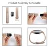 3 Pack Sport Bands Compatible with Fitbit Charge 2 Bands Women Men, Adjustable Replacement Straps Wristbands for Fitbit Charge 2 HR Small Large (Starlight/Milk Tea/Smoke Violet,Small) view 4