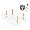 MOUDOAUER Acrylic Case + Cooling Fan Enclosure Box Protective Shell Cover Transparent Clear Case for Orange Pi 5 Plus view 1