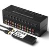 Y.D.F 8 Port RCA to HDMI Converter 8 Way RCA Composite CVBS AV Switch to HDMI Converter Adapter Support 4:3/16:9 Switching, for Sega Xbox PS1 PS2 PS3 N64 NGC SNES WII VHS VCR Camera DVD view 1