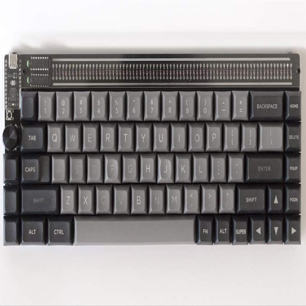 nullbits Nibble ANSI+ISO 65% 72 Key Programmable QMK Mechanical Keyboard Kit (Plus - Black)