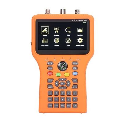 4.3inch LCD Screen Satellite Dish Finder V8 Finder PRO2 DVB S2X Meter with Function (US Plug)