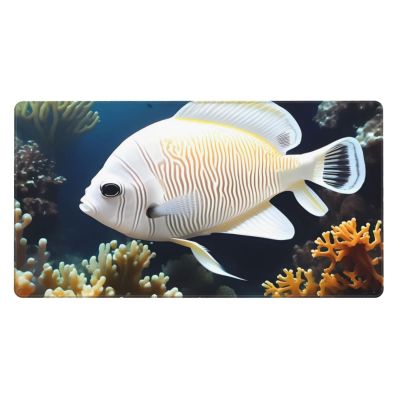 White-Golden Fish Mouse Pad, Gaming Mouse Pad, Laptop Mouse Pad for Office, Work, Gaming, Home, Etc. (29.5 in. X 15.8 in.)