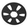 1/4 x 10 Empty Take Up Reel to Reel Tape Hub, 6 Holes Nab Open Reel Audio Aluminum Alloy 10 inch Empty Tape Reel Recording Takeup Reel, Tape Reel Empty Disc Opening Parts (Black) view 2