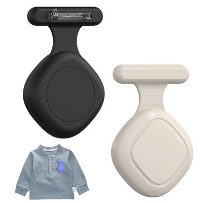 [2 Pack] Waterproof Tile Mate Holder for Kids, Soft Silicone Tile Mate Hidden Pin Holder for Kids Elder Clothing, Anti Lost Hidden Full Case Cover Compatible with Tile Mate 2022 (Black+Oatmeal)