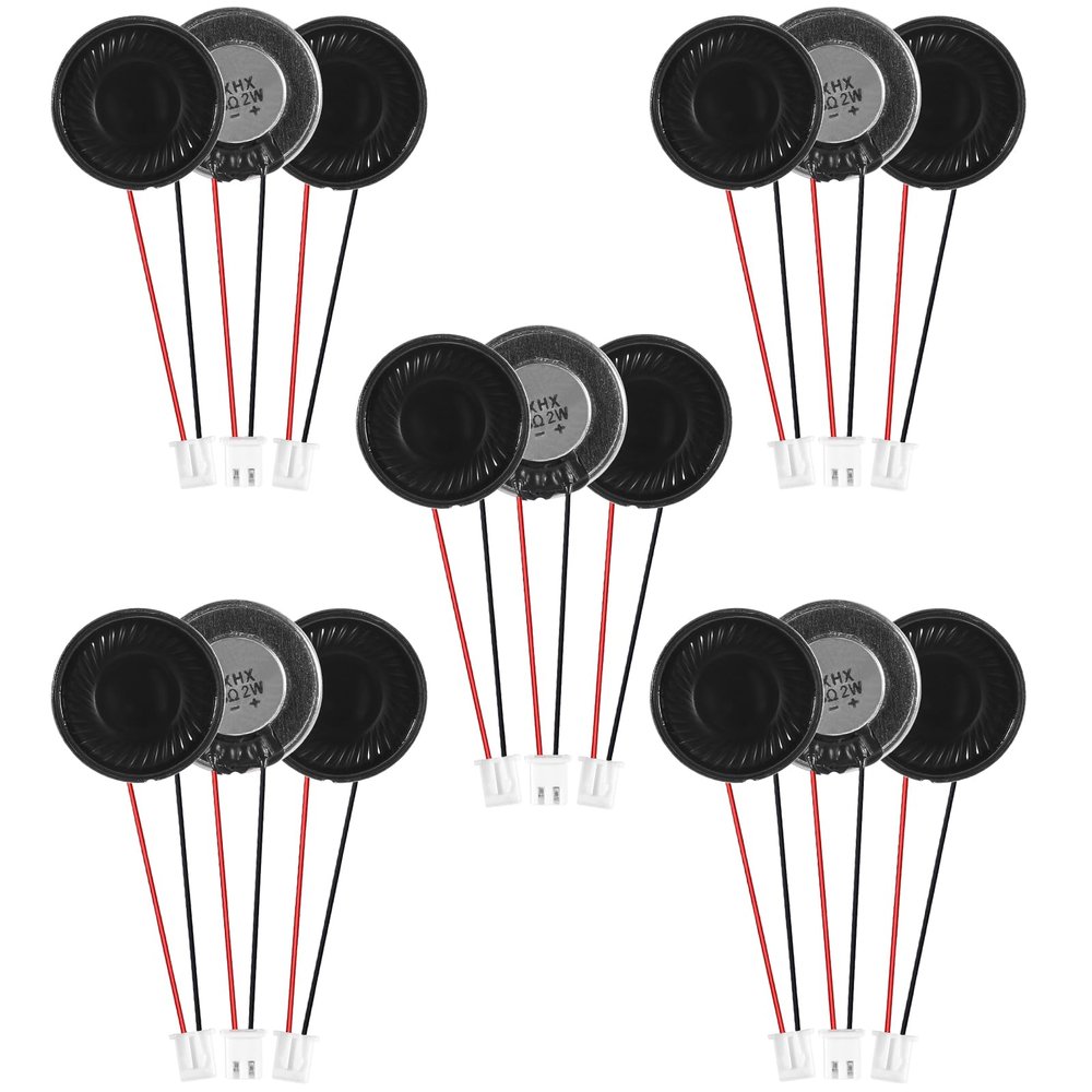 Alinan 15pcs 2W 8 Ohm 28MM Mini Speaker Round Internal Magnet Speaker MP3 MP4 Player Speaker with 60MM Cable Length