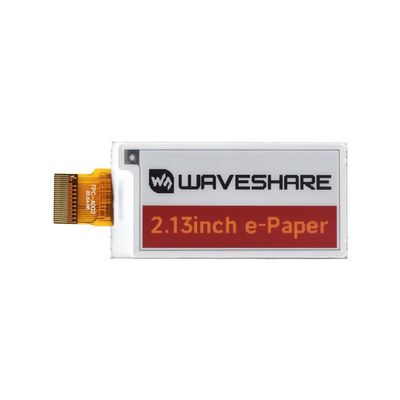 2.13inch E-Paper Raw Display Compatible with Raspberry Pi Red/Yellow/Black/White Four Colors E-ink Screen 250x122 Pixels Resolution for Pi Zero/Zero W/Zero WH/2B/3B/3B+ SPI Interface,Full Refresh