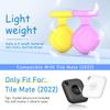 [2 Pack] Waterproof Tile Mate Holder for Kids, Soft Silicone Tile Mate Hidden Pin Holder for Kids Elder Clothing, Anti Lost Hidden Full Case Cover Compatible with Tile Mate 2022 (Purple+Yellow) view 2