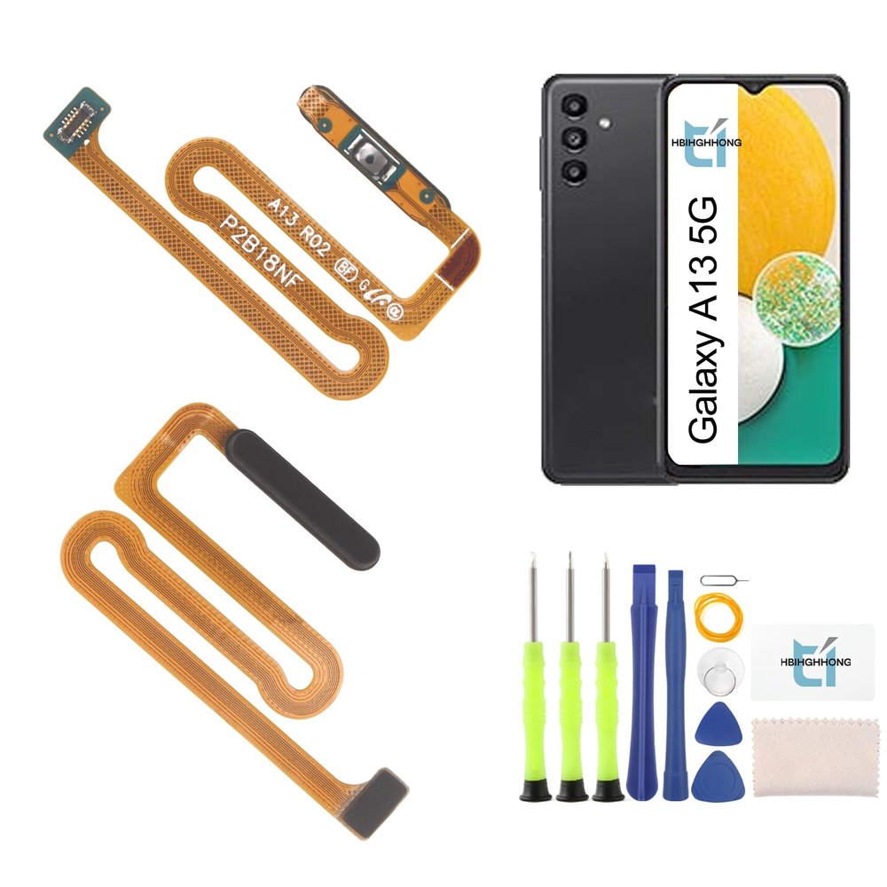 Fingerprint Sensor Flex Cable Replacement for Samsung Galaxy A13 5G SM-A136U Power On Flex Cable for Samsung Galaxy A13 5G Home Button Flex Cable Replacement
