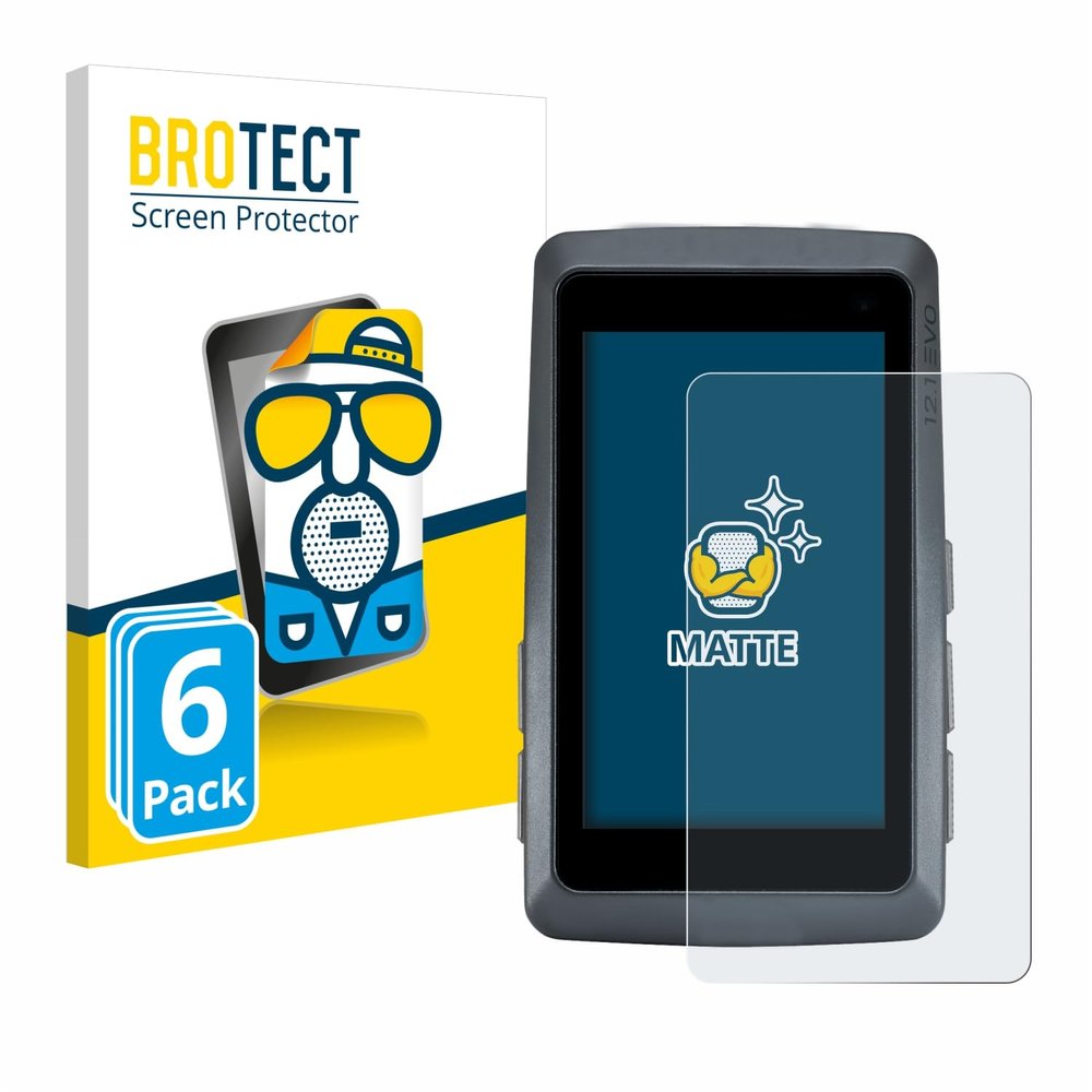 brotect 6-Pack Screen Protector Anti-Glare compatible with Sigma ROX 12.1 EVO Screen Protector Matte, Anti-Fingerprint Protection Film