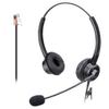 Callez RJ9 Phone Headset for Office Phones with Noise Cancelling Microphone, Binaural Telephone Headsets Compatible with Cisco 8841 8845 8851 8865 6945 7811 7821 7940 7841 7861 7945 7965 VOIP Phone view 1