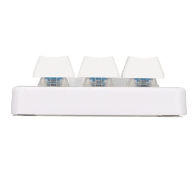 SUNGOOYUE 3 Key Keypad, ABS RGB Backlit Mini 3 Keys USB Mechanical Programmable Plug and Play Macro Keypad for Computer (White)