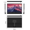 Hesitroad 15.6-inch Computer Monitor,1080P FHD IPS Laptop Expansion Screen Adjustable Stand High Clarity Portable School Work Entertainment Expansion Screen with Holder for Laptop... Black view 3