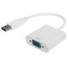 Zopsc USB3.0 to VGA Converter 5Gbps HD 1080P Adapter Cable 15Pin Female, Supports Multi Display Solutions, No External Power Supply, for PC laptops, Desktops, Monitors. (White) view 1