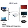 Zopsc USB3.0 to VGA Converter 5Gbps HD 1080P Adapter Cable 15Pin Female, Supports Multi Display Solutions, No External Power Supply, for PC laptops, Desktops, Monitors. (White) view 2