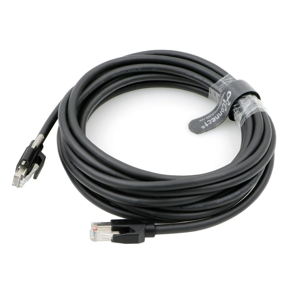 AConnect GigE Gigabit Ethernet Cable with RJ45 Horizontal Locking Screws Cat6 Cable for Industrial Cameras 8M