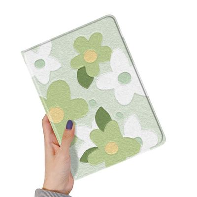 Flower Pattern Case Compatible with iPad Pro 11 inch (1st, 2nd, 3rd & 4th Gen) Floral Illustration Cover Auto Sleep Wake Support Pencil Charging,Color 3