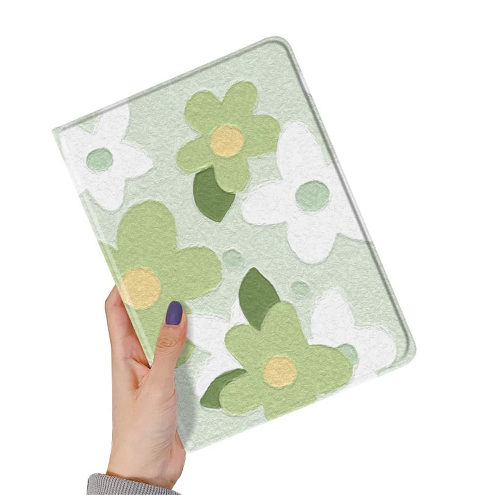 Flower Pattern Case Compatible with iPad Pro 11 inch (1st, 2nd, 3rd & 4th Gen) Floral Illustration Cover Auto Sleep Wake Support Pencil Charging,Color 3