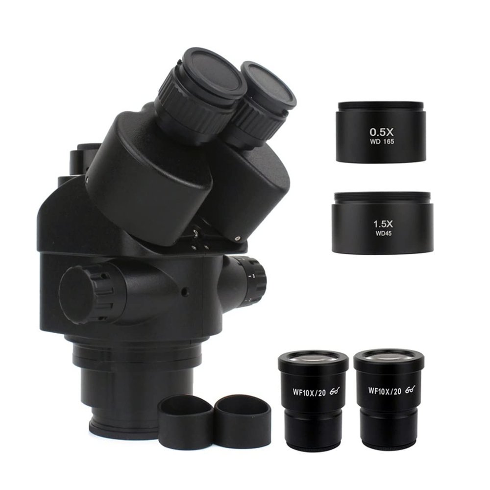 Lab Microscope Slides 7X-45X 3.5X-90X Simul-Focal Trinocular Microscope Zoom Stereo Microscope Head 0.5X 2.0X 0.7X 1.5X 0.75x Auxiliary Objective Lens Microscope Parts (Color : with 1.5X 0.5X)