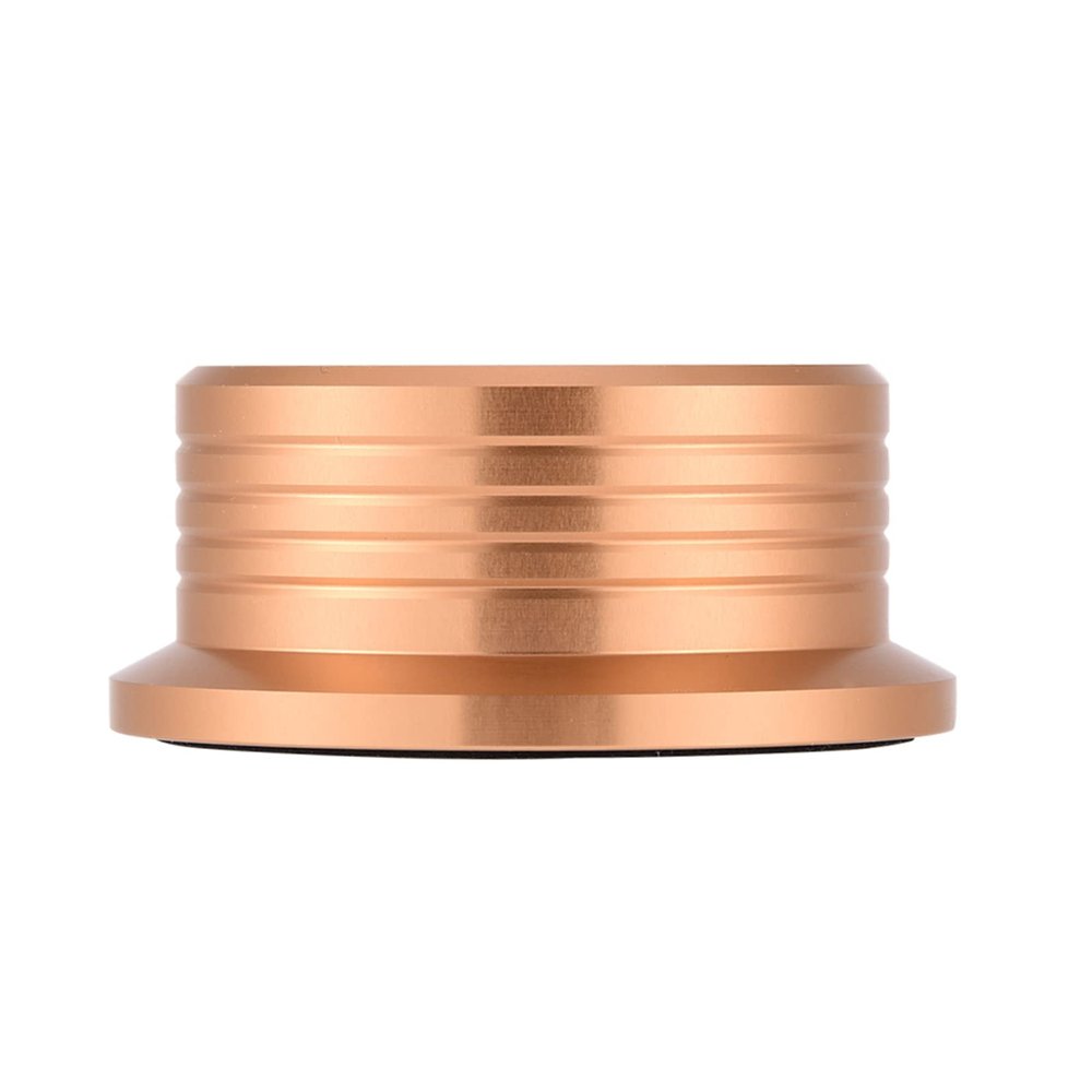 50Hz Turntable Disc Record Stabilizer Clamp, with Bubble Level for Record Player Vibration Balanced - Aluminum Alloy, Diameter 78mm (Gold)