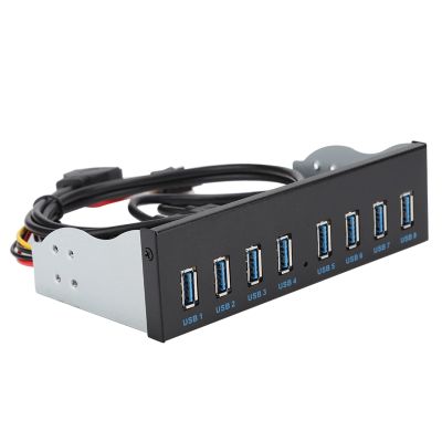 Front Panel Optical Drive Panel USB3.0 19 Pin 8 Port Hub, 8 Ports Hub Optical Drive Extension Front Panel Adapter for PC Computer