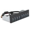 Front Panel Optical Drive Panel USB3.0 19 Pin 8 Port Hub, 8 Ports Hub Optical Drive Extension Front Panel Adapter for PC Computer view 1