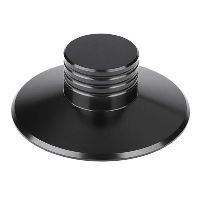 Record Weight Stabilizer, Turntables Metal Disc Stabilizer Record Weight with Protective Base Pad for Record Player (Black)