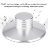 SUNGOOYUE Record Weight Stabilizer, Aluminum Disc Stabilizer with Protective Base Pad for Record Player (Silver) view 3