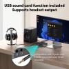eKL USB 3.0 Switch 4 Computers Share 4 USB 3.0 Ports USB Switcher for PC Laptop Mouse Keyboard Scanner Printer One Button Switch with 3.5mm Headphone Jack and 4 Pack Cables view 4