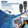 Bonbo 124-69 NMEA 2000 Network Starter Kit Replacement for Lowrance N2K-EXP-RD-2 Cable Kit with T-Connectors Male/Female Terminator for HDS LCX LMS GlobalMap view 2