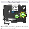 NineLeaf 4PK Compatible for Brother P-Touch Embellish TZe-R231 TZ-R231 12mm 0.47 Inch 1/2'' Black on White TZe Satin Ribbon Tapes Work in PT-D800W PT-E200 PT-E300 PT-E500 PT-E550W Label Maker view 2
