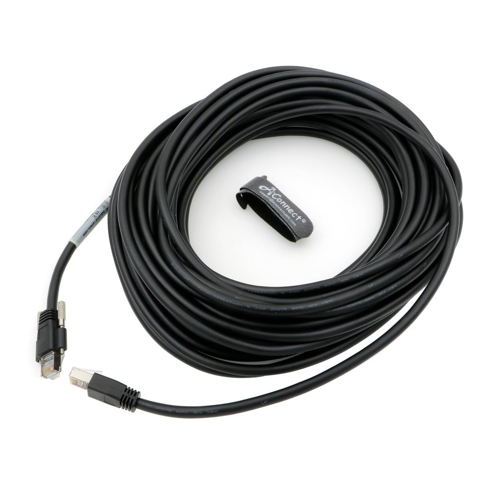 AConnect GigE Gigabit Ethernet Cable with RJ45 Horizontal Locking Screws Cat6 Cable for Industrial Cameras 25M