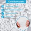 MAQIHAN 300 Pack Ear Covers for Shower - Disposable Ear Cover for Hair Dye,Plastic Ear Caps for Shower,Waterproof Shower Ear Caps for Showering,Swimming,Bathing,Salon,Spa,Hotel,Home view 2