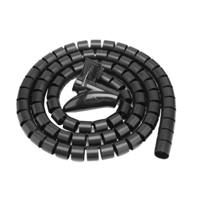 NDNCZDHC Spiral Cable Wrap Tube, Wire Organizer, Black, 3m x 16mm