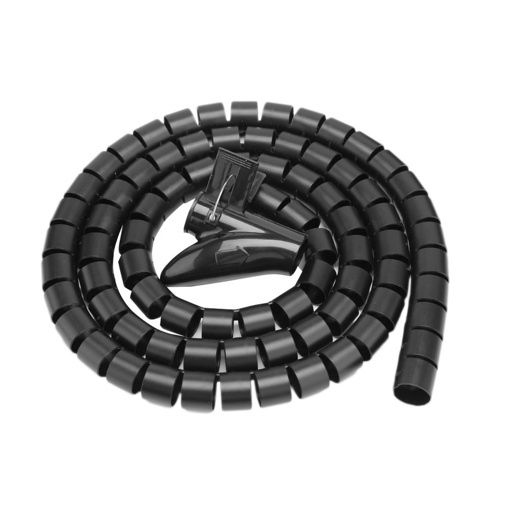 NDNCZDHC Spiral Cable Wrap Tube, Wire Organizer, Black, 3m x 16mm