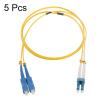 MECCANIXITY 5Pcs 6.6Ft Single-Mode Duplex Fiber Optic Patch Cable LSZH Fiber Jumper Optical LC to SC for Data Centers Router Switches Transceivers view 3