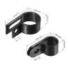 MECCANIXITY R Type Cable Clip Clamp Kit 15-19mm and 1/2 Inch for Wire Management Black 50 Set view 2
