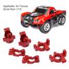 OUKENS RC Steering Group Assembly Set Car Model Accessory Aluminum Alloy RC Car Steering Assembly Kit for Car Upgrade Parts (Blue and Red) (Blue) view 4
