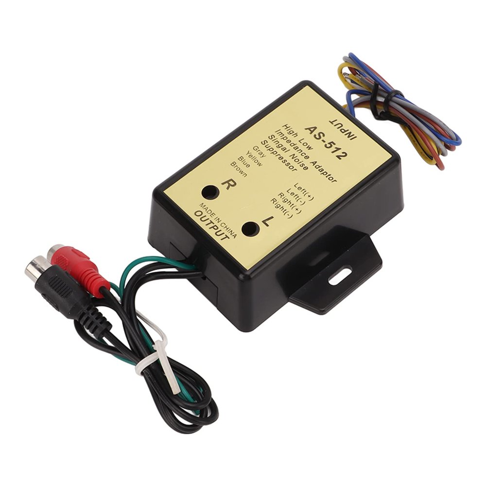 Jopwkuin High Low Impedance Adapter high low level converter 2 Channel Line Output Converter for Car Equalizer High Efficiency Long Lifespan Audio System Stereo-Endstufen